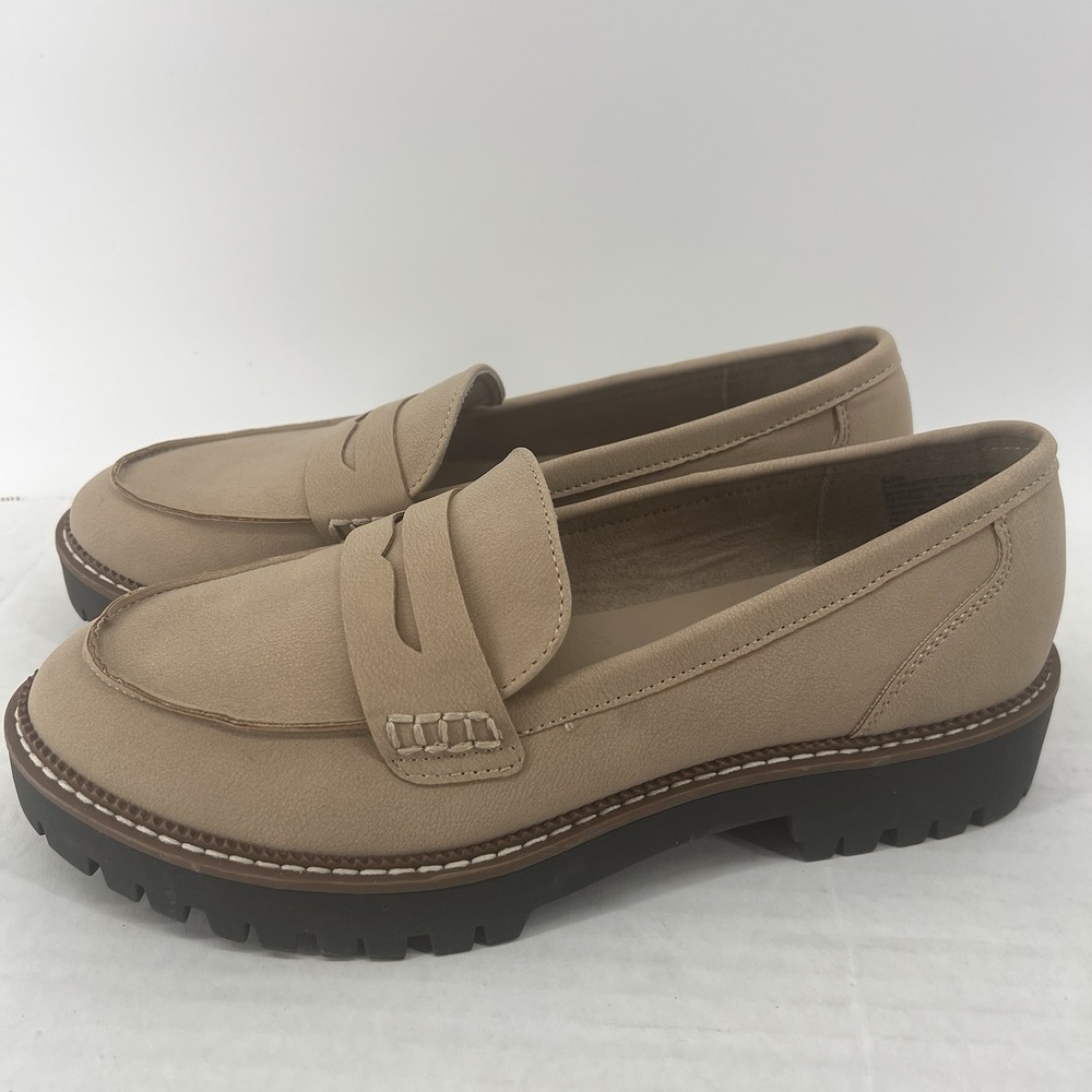 Maurices Womens Size 8.5 Beige Micro Suede SuperCush Penny Loafers New